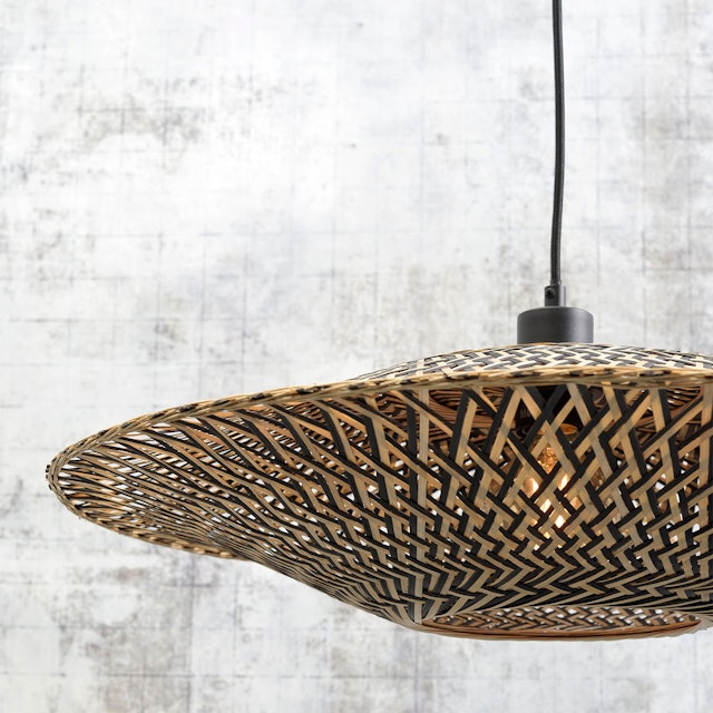 Bali Hanging Lamp - Natural / Black by Good&Mojo - Fy